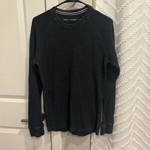 Sun + Stone Men's Navy Long Sleeve Tee